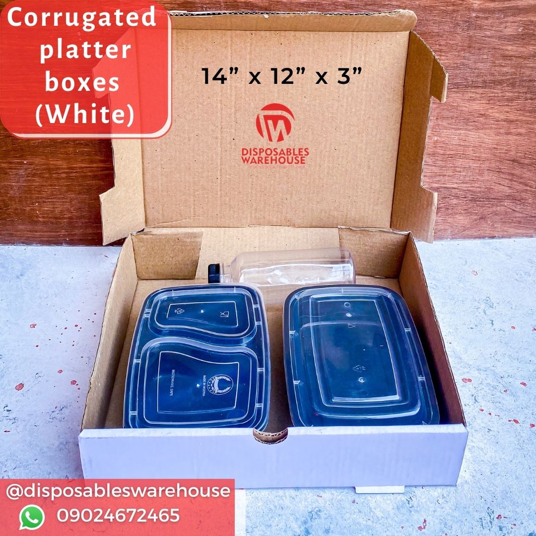 14 INCHES WHITE FOOD BOX
