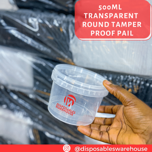 500ML TRANSPARENT ROUND PAIL (10pcs)