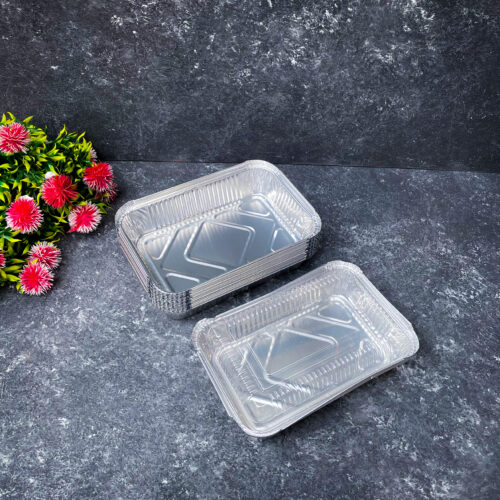WIDER FOIL PLATE (800ml) WITH CLEAR LID (25pcs)