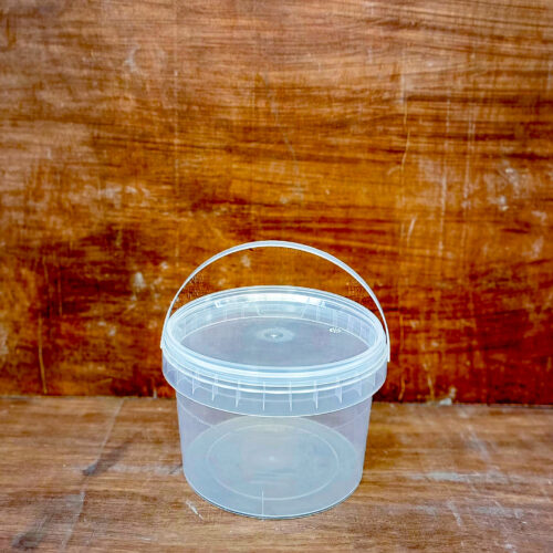 2 LITRE TRANSPARENT ROUND BUCKET(6pcs)