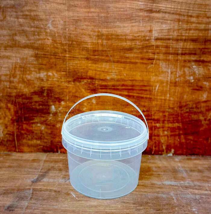 2 LITRE TRANSPARENT ROUND BUCKET(6pcs)