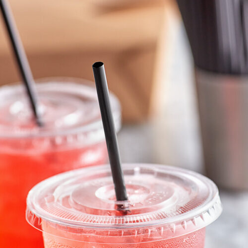 8MM BLACK STRAIGHT STRAWS (23CM)  (200pcs/pack)