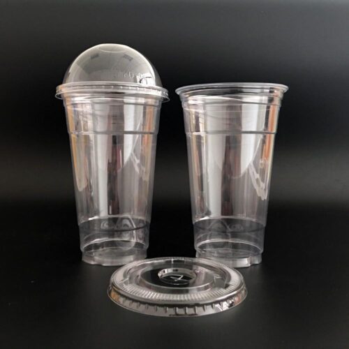 16OZ CLEAR PET SLIM CUP WITH FLAT LID (50pcs/roll)