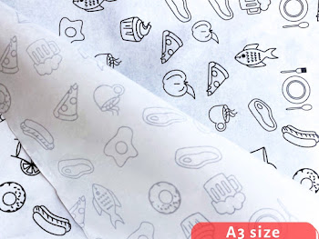 GENERIC BLACK DESIGN GREASEPROOF PAPER(A3 SIZE)