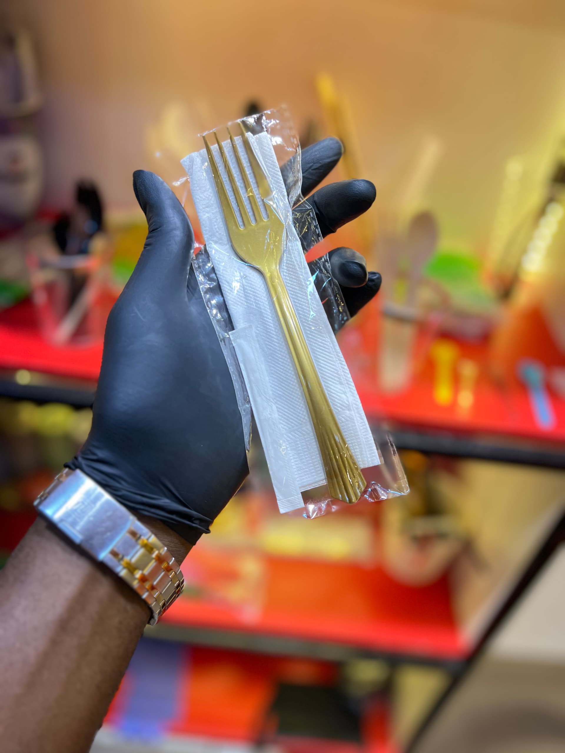 WRAPPED GOLD FORK KIT (25pcs/pack)