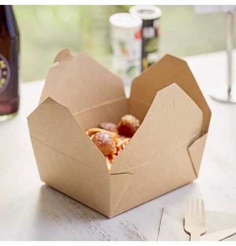 800ML Kraft Lunch Boxes - 50pcs/pack