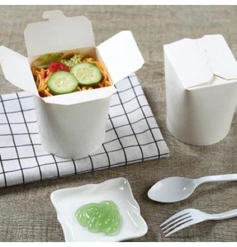 24oz NOODLES WHITE BUCKET BOX - 25pcs/pack