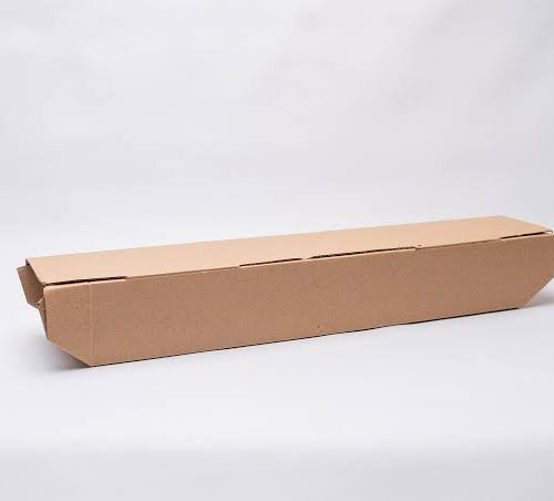 BROWN FISH BOX WITH ROPE HANDLE - 1box