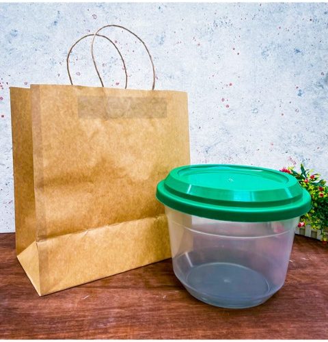 LARGE BROWN PAPER BAGS WITH HANDLE