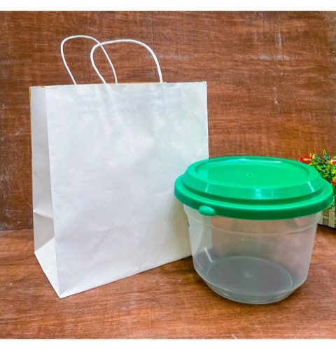 Large White Paper Bag With Handle