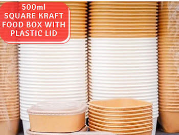 650ML SQUARE KRAFT BOX
