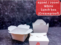 650ML/700ML White Lunch Boxes (25pcs/pack)