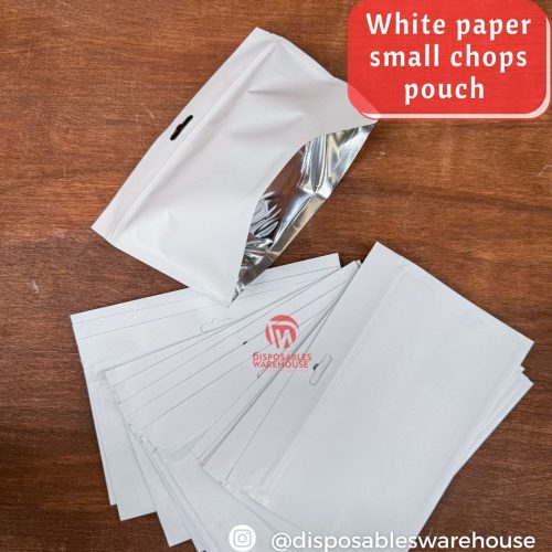 WHITE SMALL CHOPS POUCH