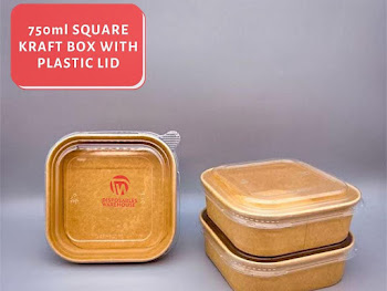 750ML SQUARE KRAFT BOX