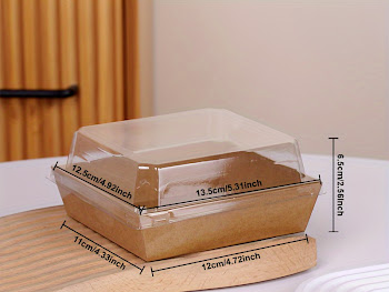 BROWN SQUARE PASTRY BOX