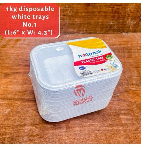 1Kg White Tray Size 1 (1pack)