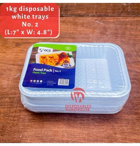 1Kg White Tray Size 2 (1pack)