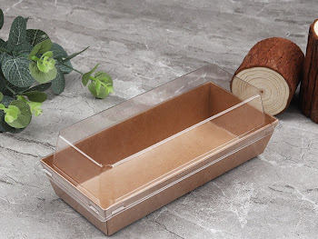 BROWN RECTANGULAR PASTRY BOX