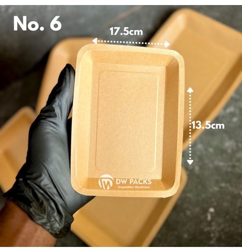 Disposable Kraft Tray (No. 6) - 20pcs/pack