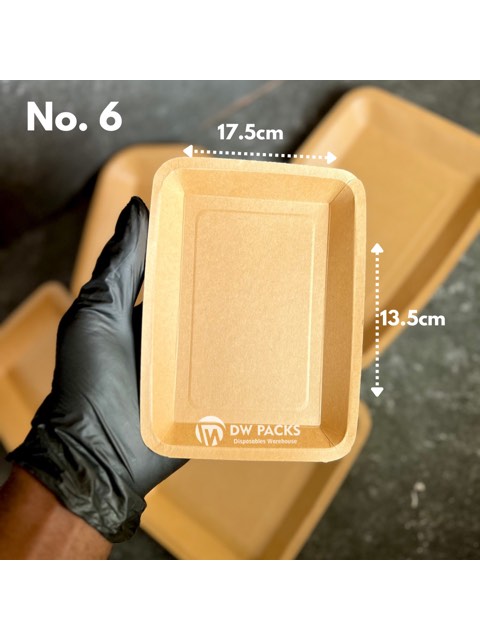Disposable Kraft Tray (No. 6) - 20pcs/pack