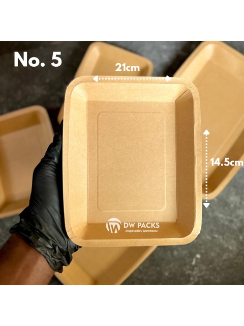 Disposable Kraft Tray (No. 5) - 20pcs/pack