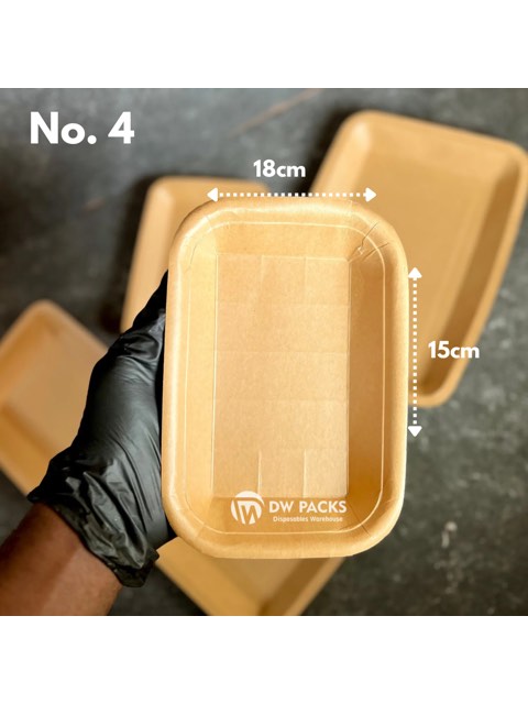 Disposable Kraft Tray (No. 4) - 20pcs/pack