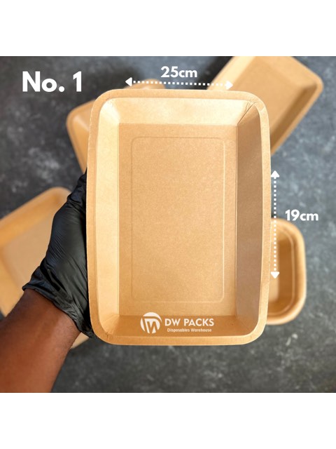 Disposable Kraft Tray (No. 1) - 20pcs/pack