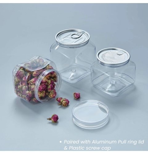 560ML SQUARE PET FOOD JARS / CAN (100pcs/bag)