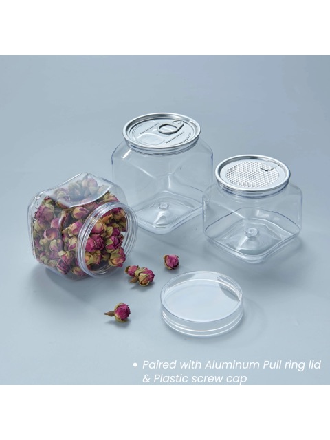 560ML SQUARE PET FOOD JARS / CAN (100pcs/bag)