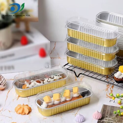 200ml Gold Rectangular Ramekins Mini loaf pans