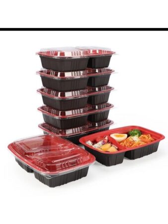1000Ml 2 Compartment Red Pack