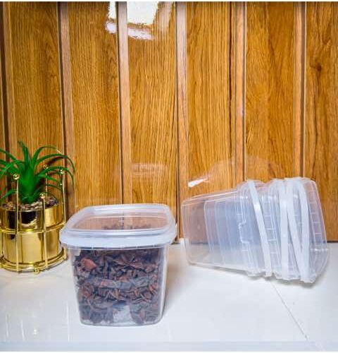 750ml Transparent square pail Foreign (10pcs/pack)