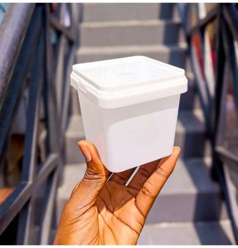 500ML White Square Pail (10pcs/pack)