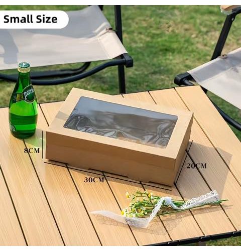 Kraft Platter Box with window (20x30cm) (Foreign)