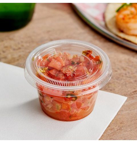 4oz Clear Sauce Cups With Detached Lid (120ML) - 50pcs/pack