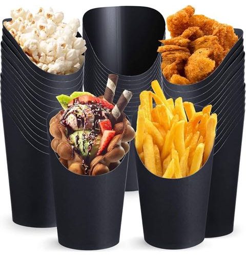 16oz BLACK SCOOP CUP (50pcs/roll)
