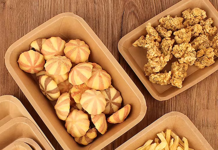 Disposable Kraft Tray (No. 6) - 20pcs/pack - Image 3