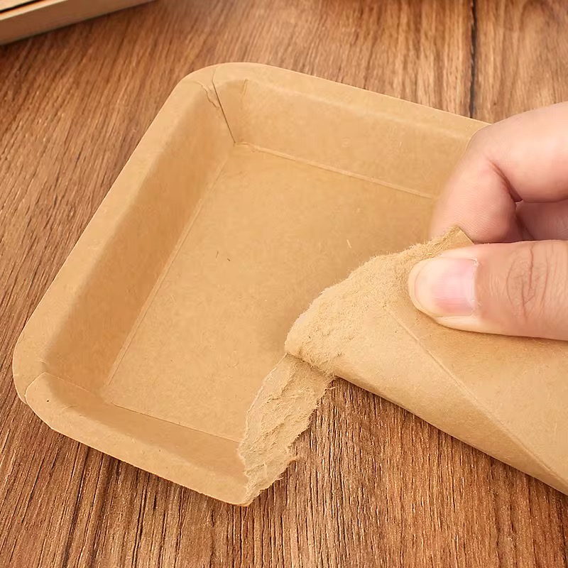 Disposable Kraft Tray (No. 6) - 20pcs/pack - Image 2