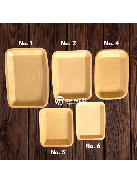 Disposable Kraft Tray (No. 6) - 20pcs/pack - Image 4