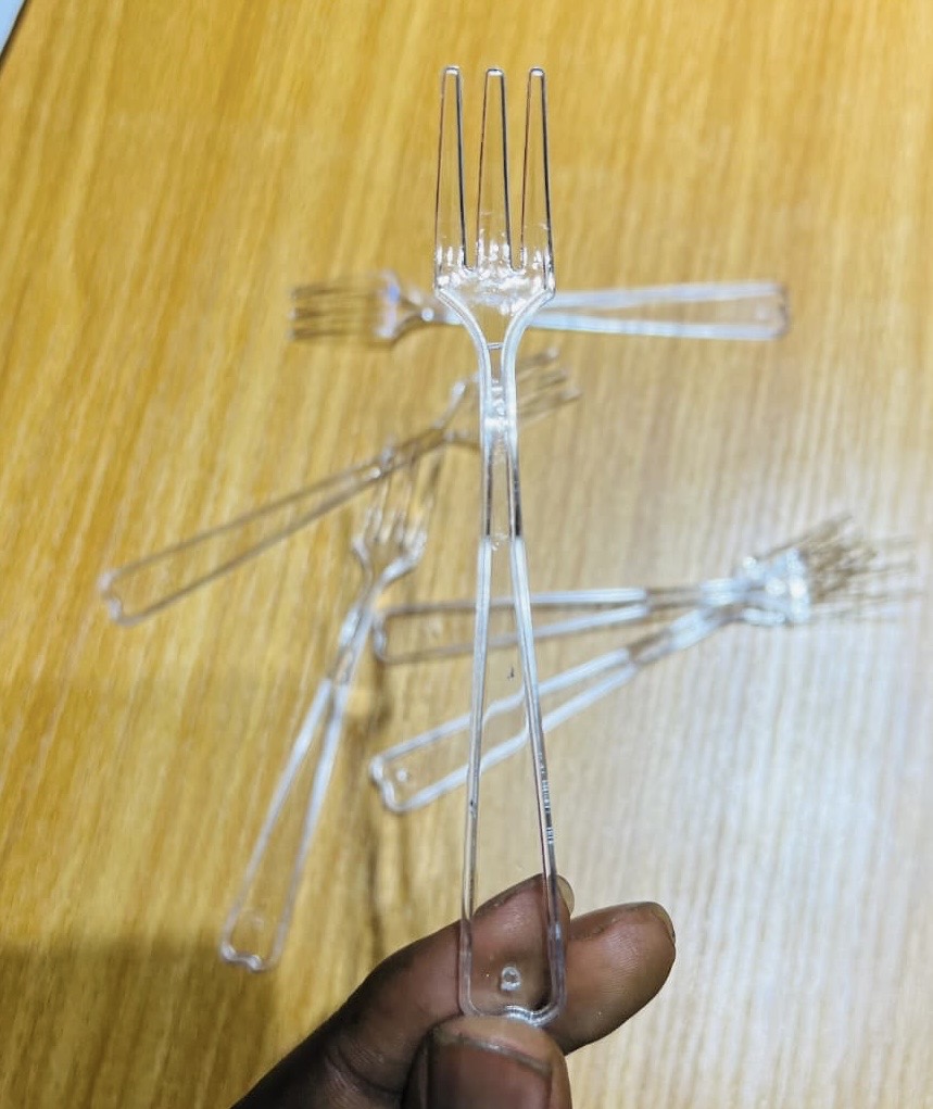 Mini Clear dessert fork (20pcs/pack)