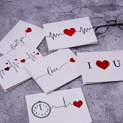 White Love Themed Cards (1 piece)