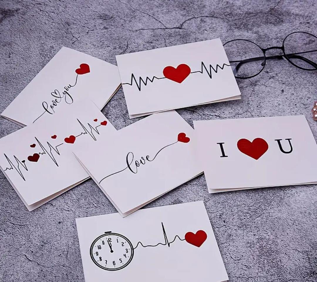 White Love Themed Cards (1 piece)