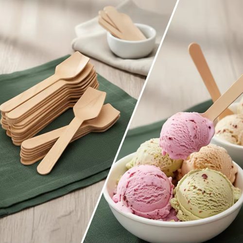 Wooden Icecream spoon - 100pcs/pack